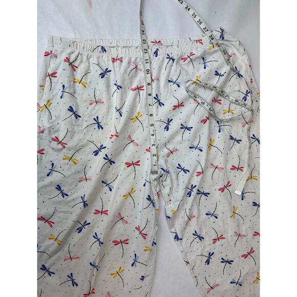 BedHead Pajama Set Dragonflies Short Sleeve Crop Pants 100% Cotton Plus Size 1X - Picture 10 of 11